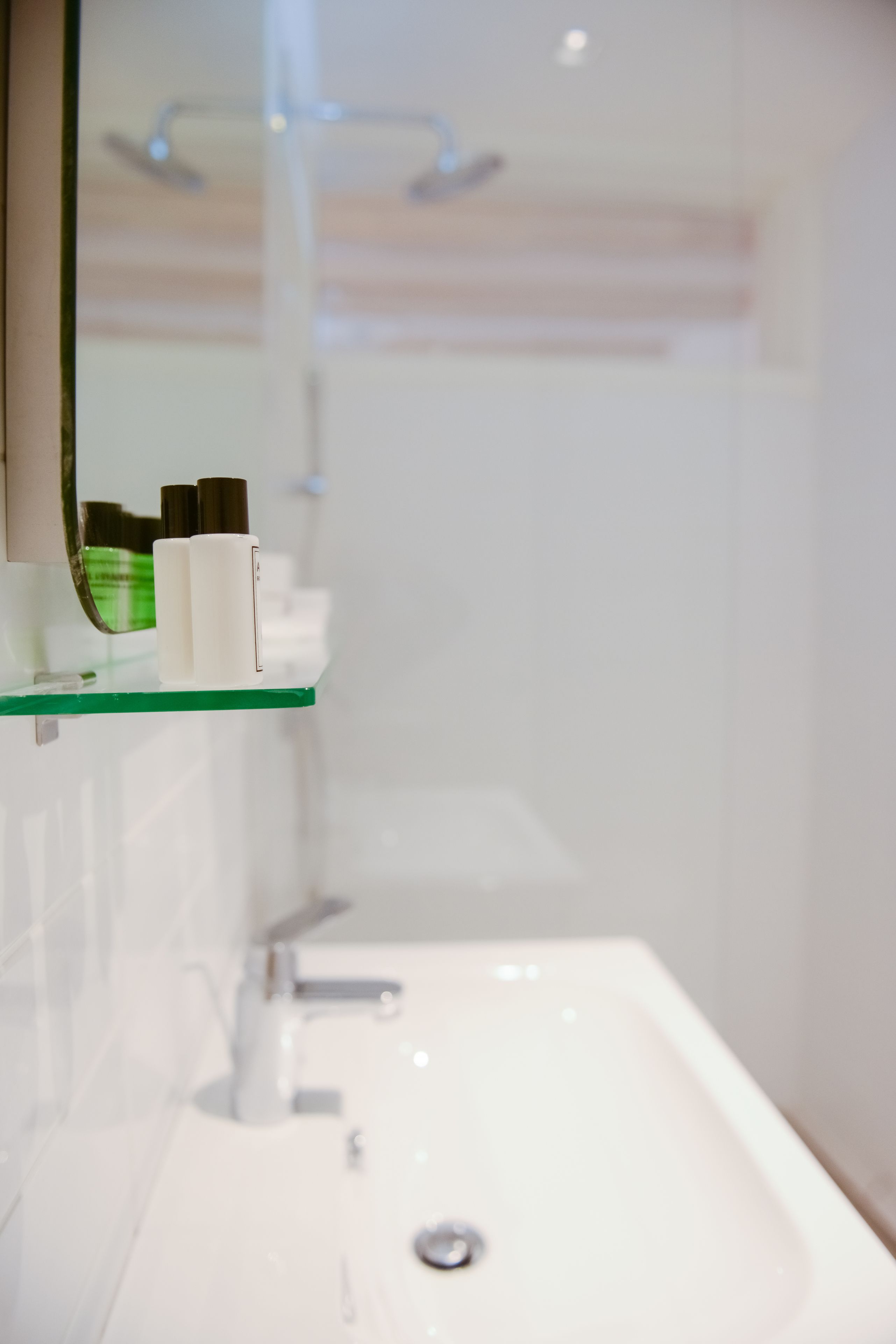 superior triple room | bathroom | shower, free toiletries, hair dryer, slippers