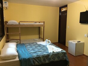 Family Room | Desk, blackout curtains, iron/ironing board, free WiFi