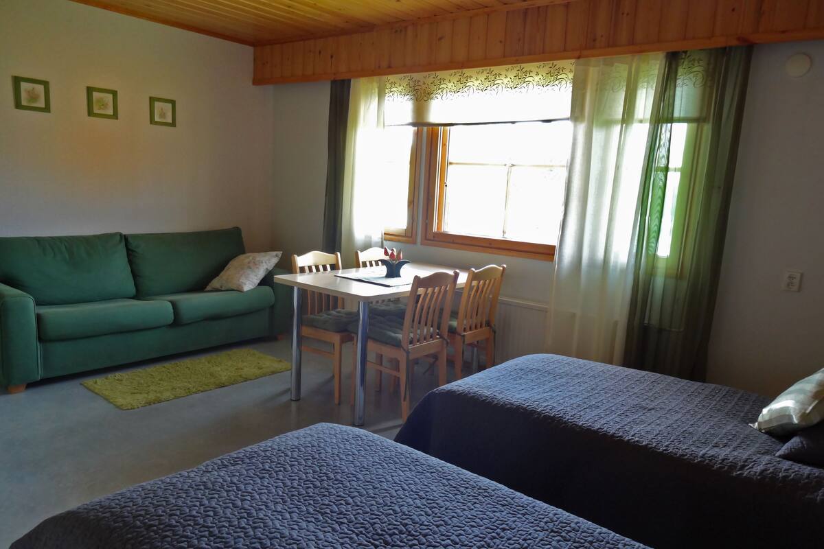 Quarto casal, vista para o lago (Joutsen) | Escrivaninha, Wi-Fi de cortesia