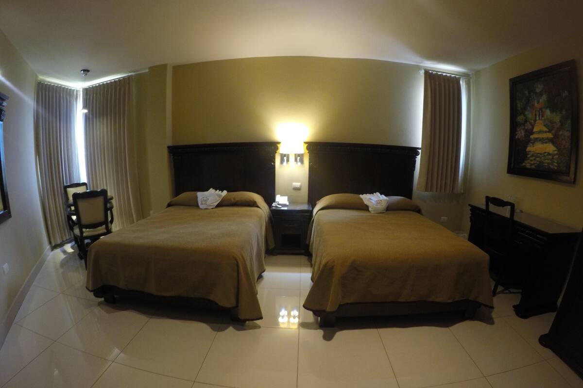 Standard Double Room, 2 Double Beds | In-room safe, desk, iron/ironing board (on request), free WiFi
