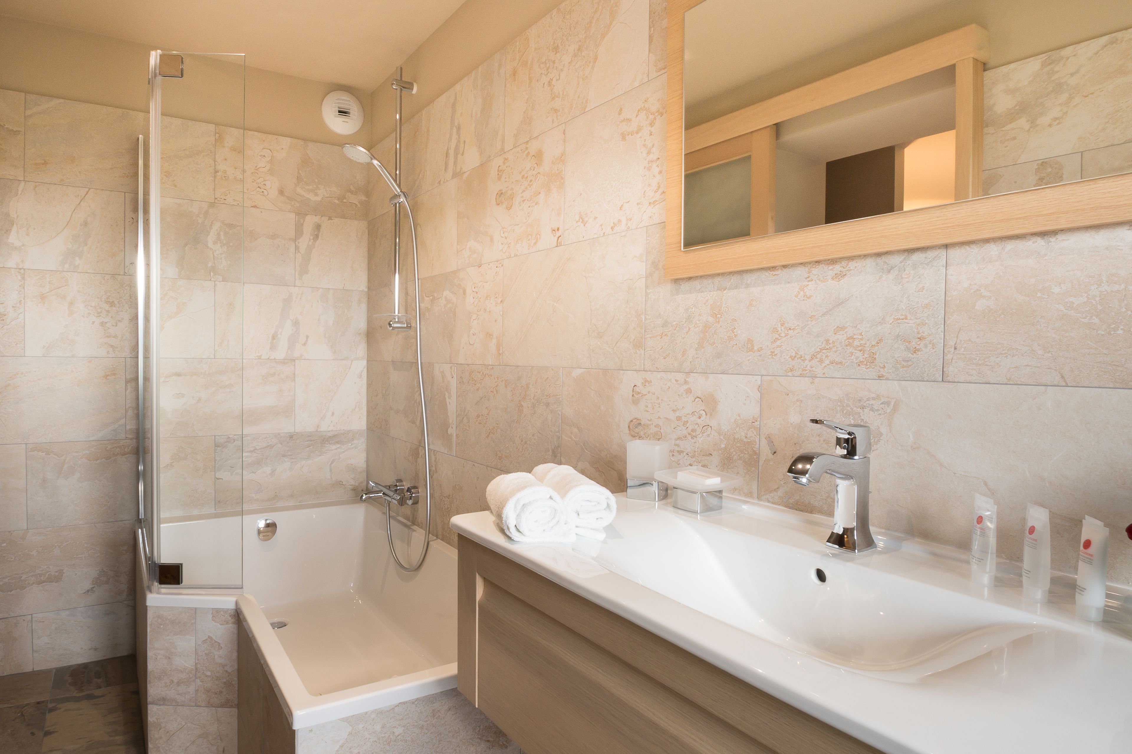 premium room | bathroom | bathtub, free toiletries, bathrobes, slippers
