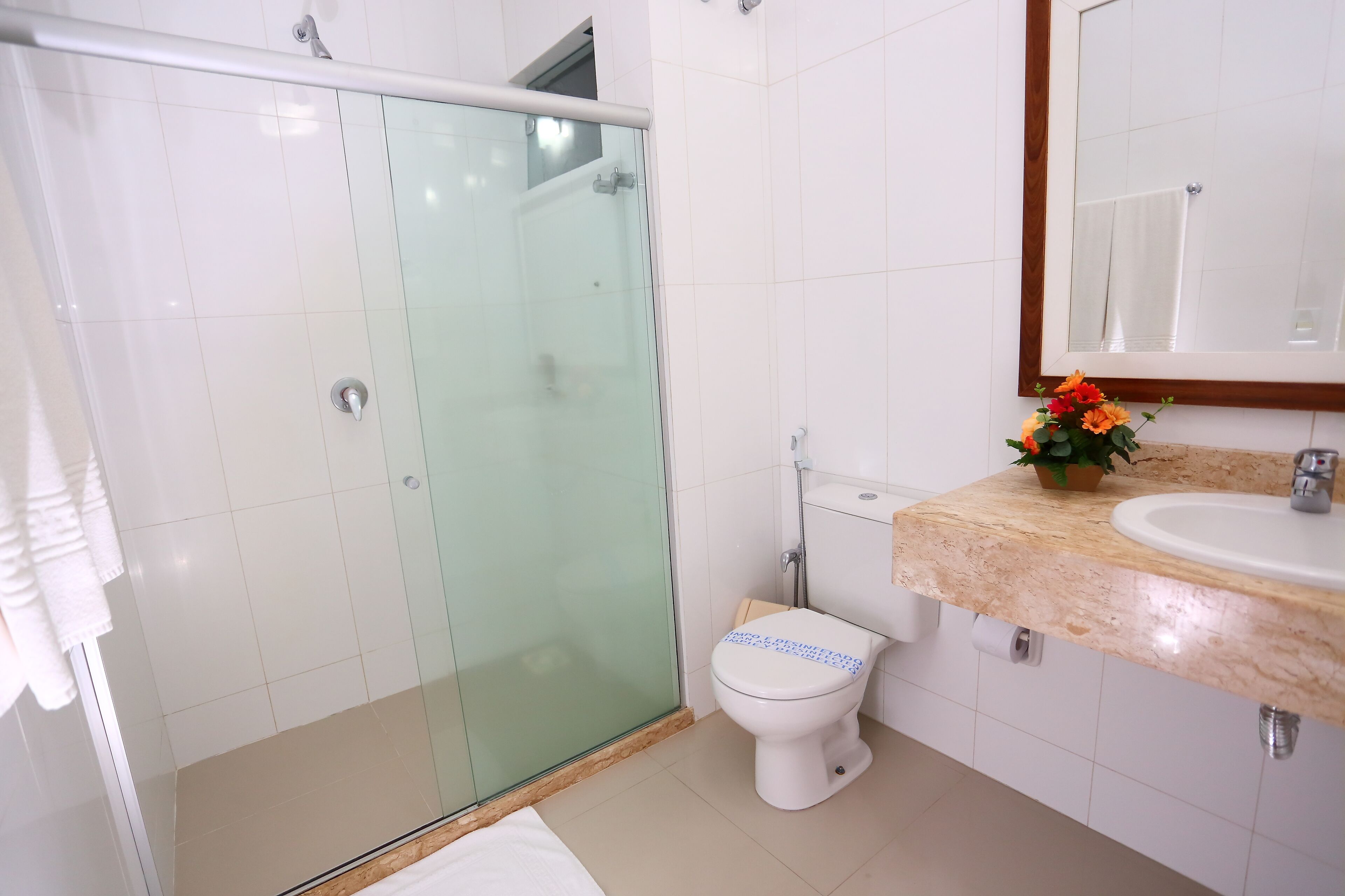 高級客房 | 浴室 | 淋浴設備、毛巾