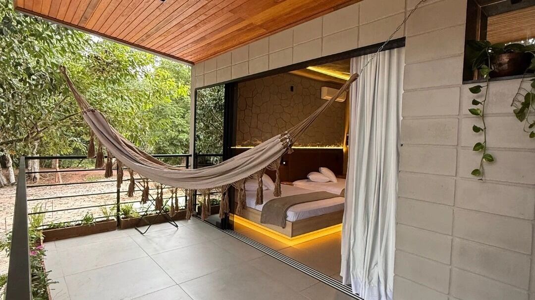 Quarto premium, 1 quarto, vista para o jardim | Varanda coberta