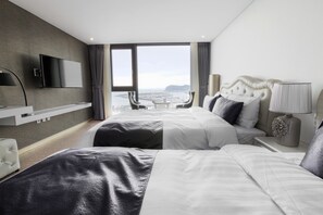 Suite familiar, vista al océano | Cortinas blackout 