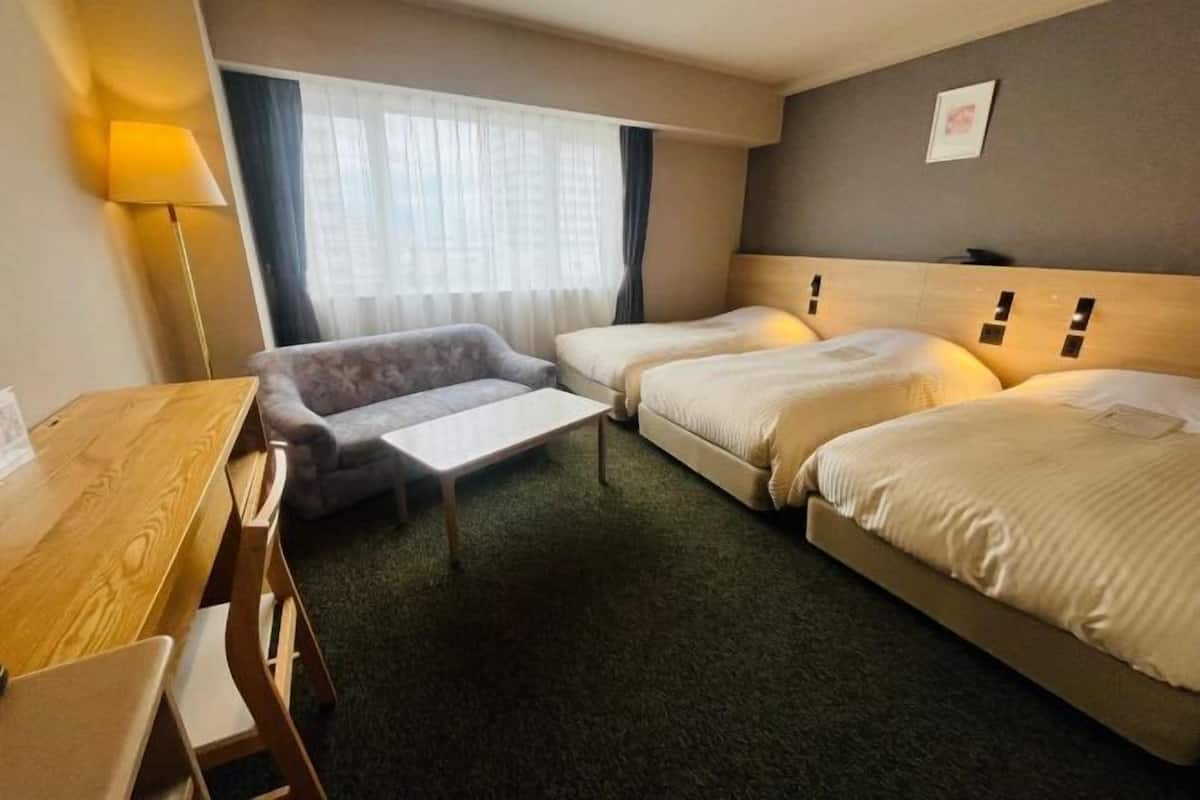 Desk, free WiFi, bed sheets