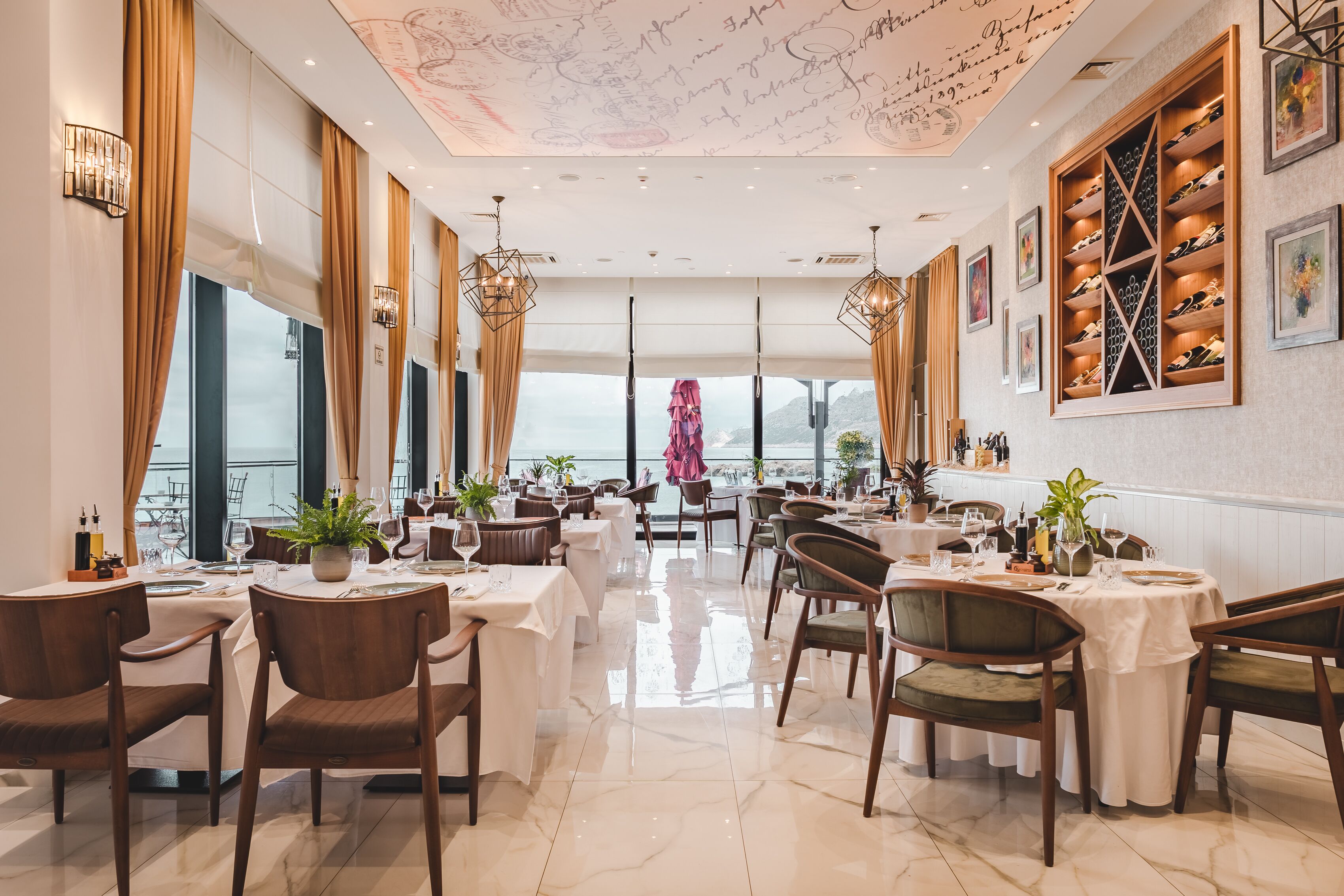 breakfast, lunch served; local and international cuisine, beach views