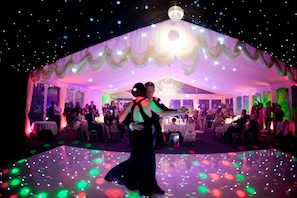 Outdoor wedding area