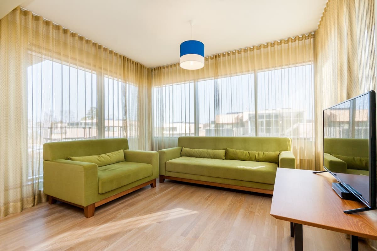 Familie appartement | 1 slaapkamer, geluiddichte muren, een strijkplank/strijkijzer