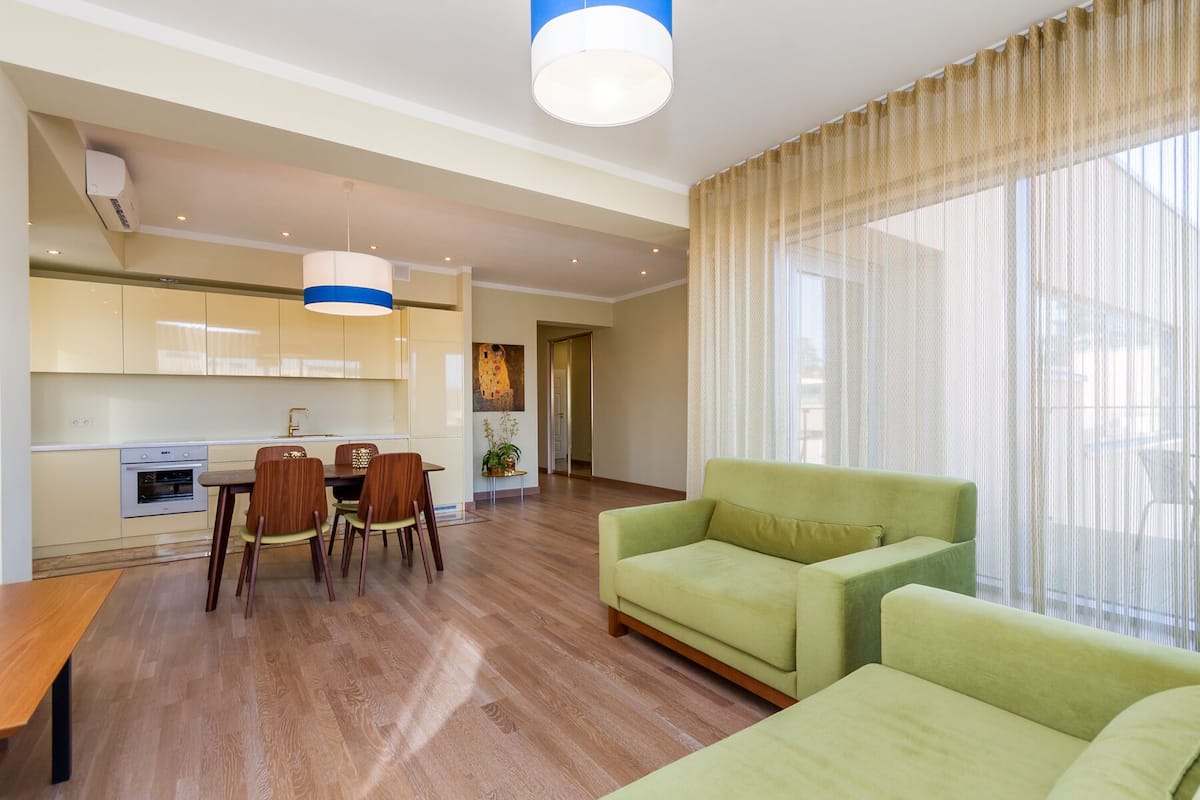 Family Apartment | 1 bedroom, soundproofing, iron/ironing board, free WiFi