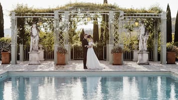 Outdoor wedding area