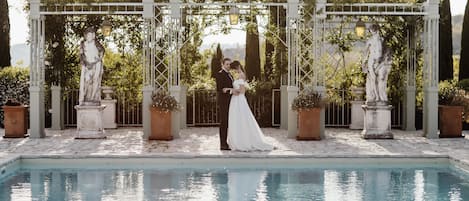 Outdoor wedding area