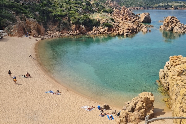 Beach nearby, sun loungers, beach umbrellas