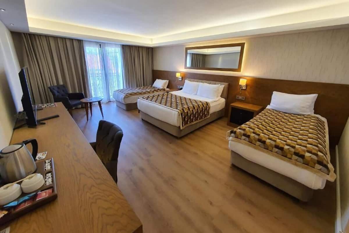 Minibar, caja de seguridad en la habitación y cortinas blackout