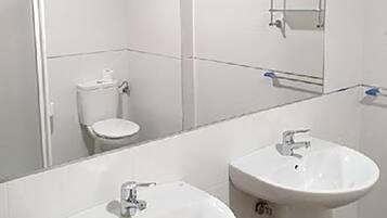 Ducha, secador de pelo y toallas