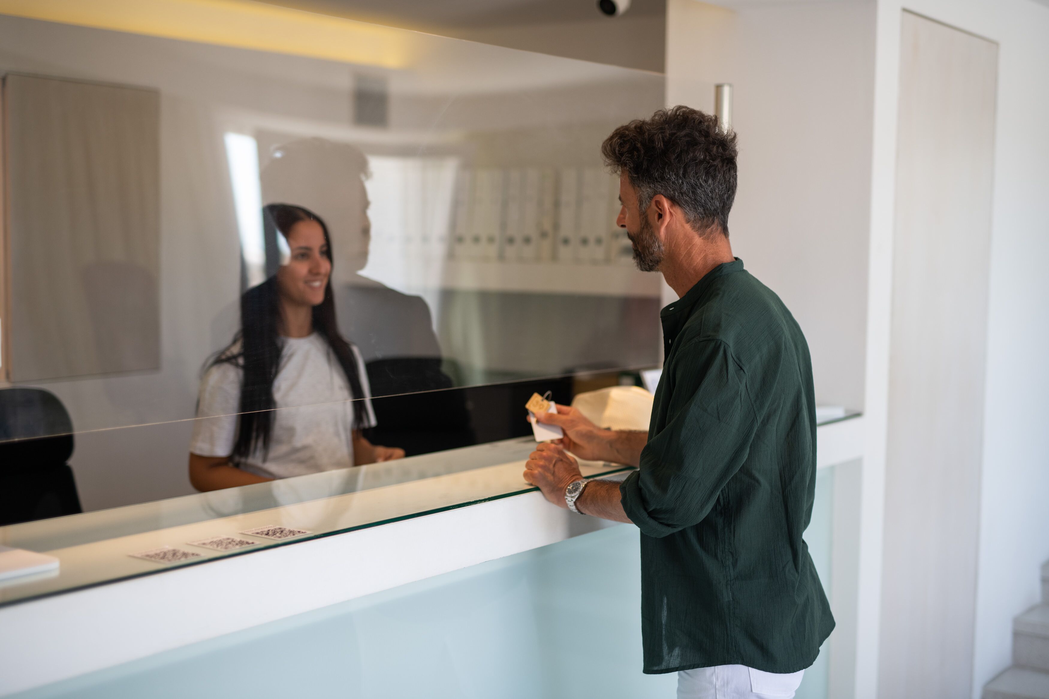 check-in/check-out kiosk