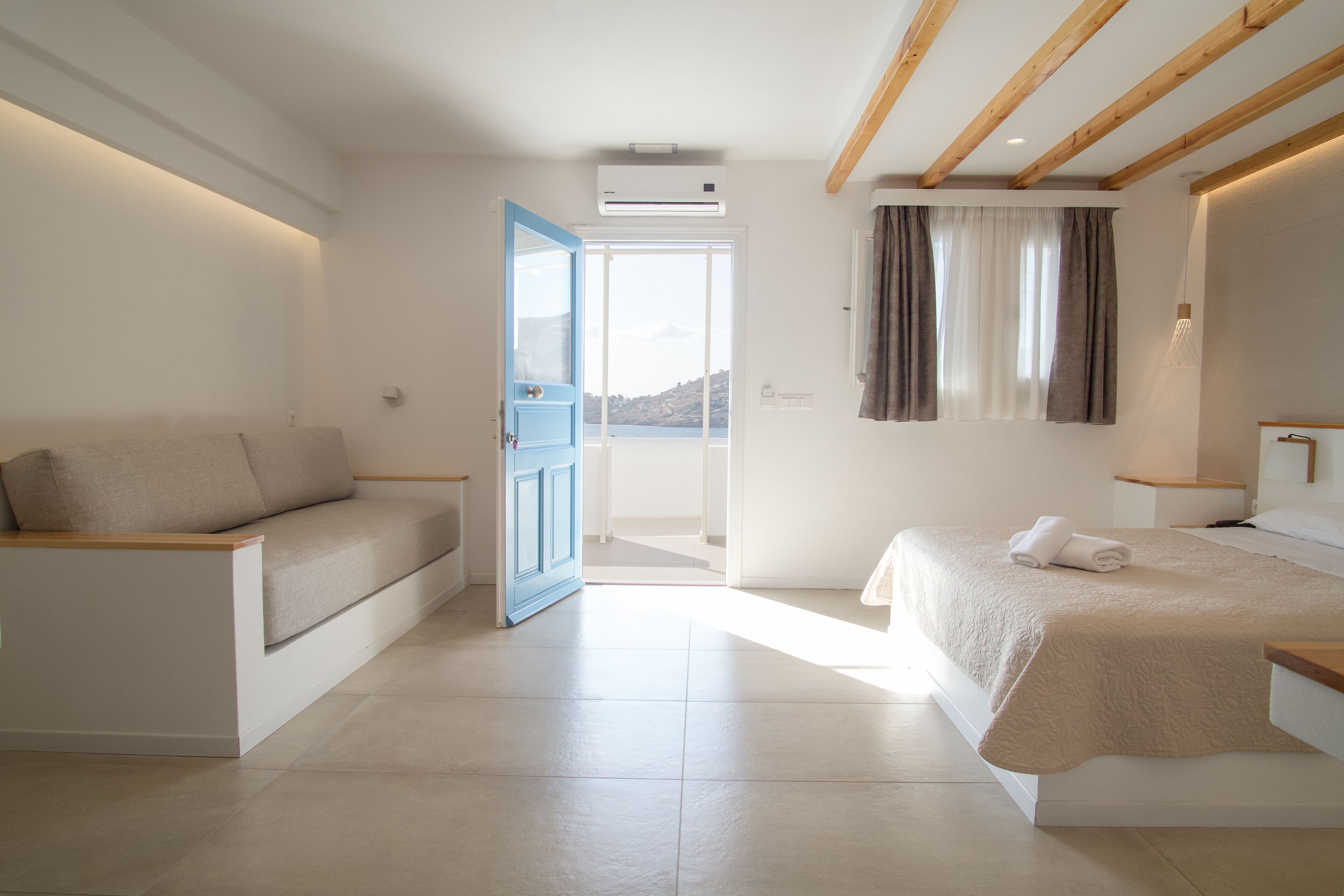 superior triple room sea view | 1 bedroom, soundproofing, free wifi, bed sheets