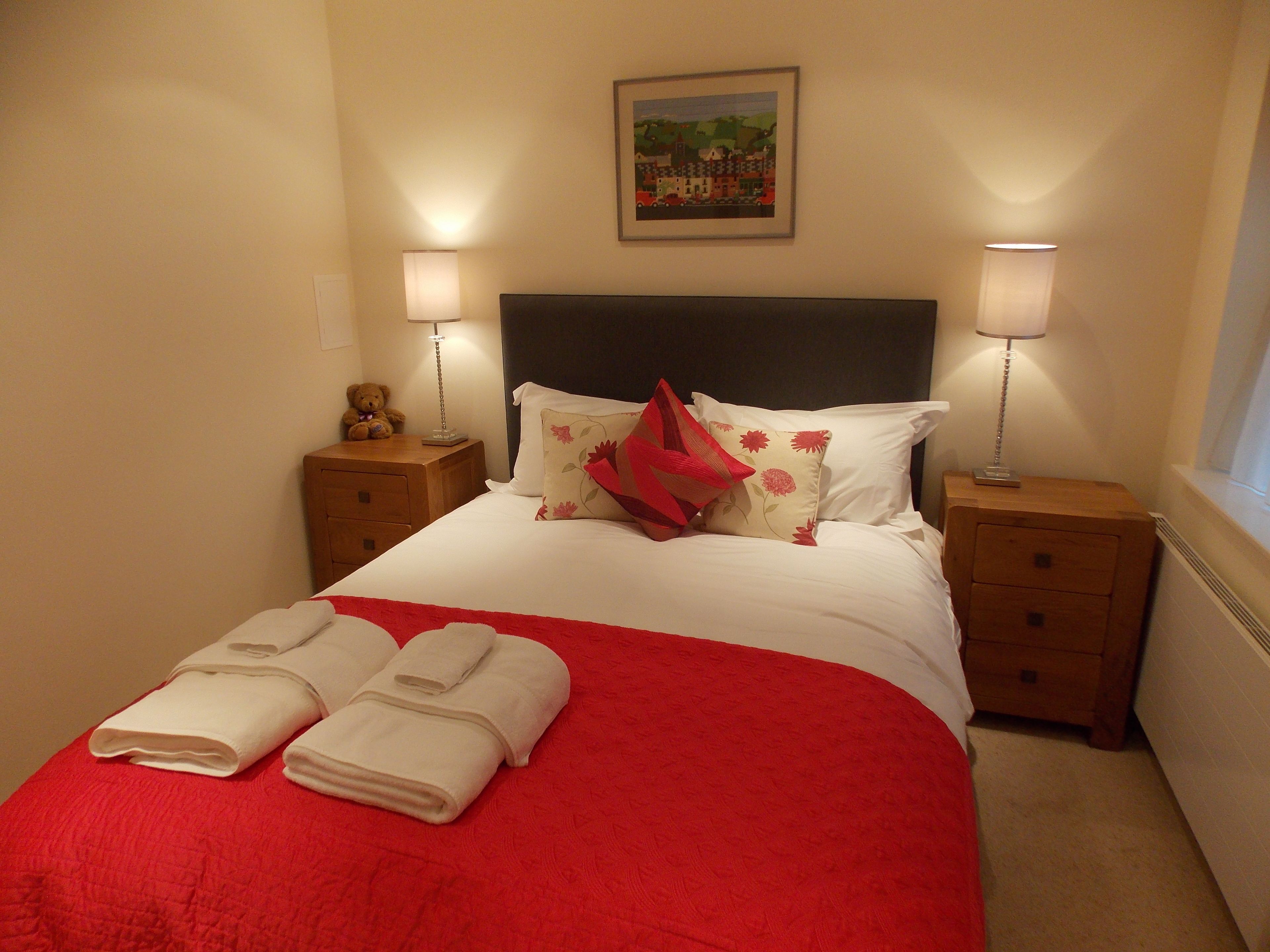 1 غرفة نوم وملاءات من القطن المصري وأغطية فراش متميزة