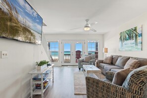 Townhome, 2 Bedrooms, Ocean View (1) | Living area - Premier Townhomes by Panhandle Getaways (Panama City Beach)