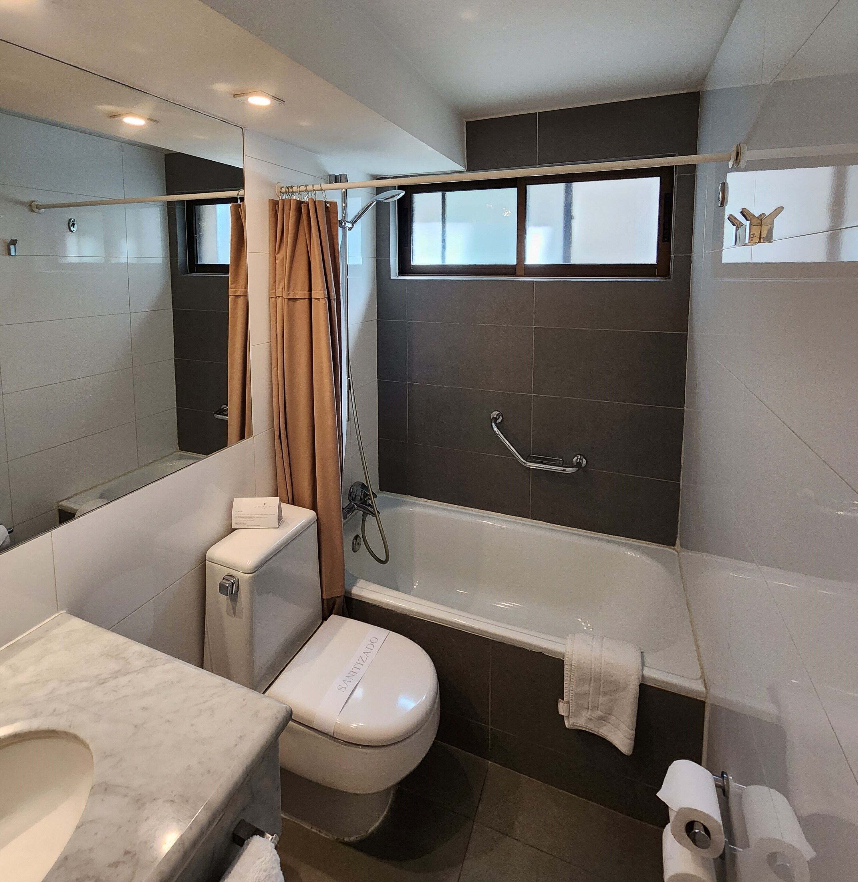 superior room | bathroom | shower, rainfall showerhead, free toiletries, hair dryer