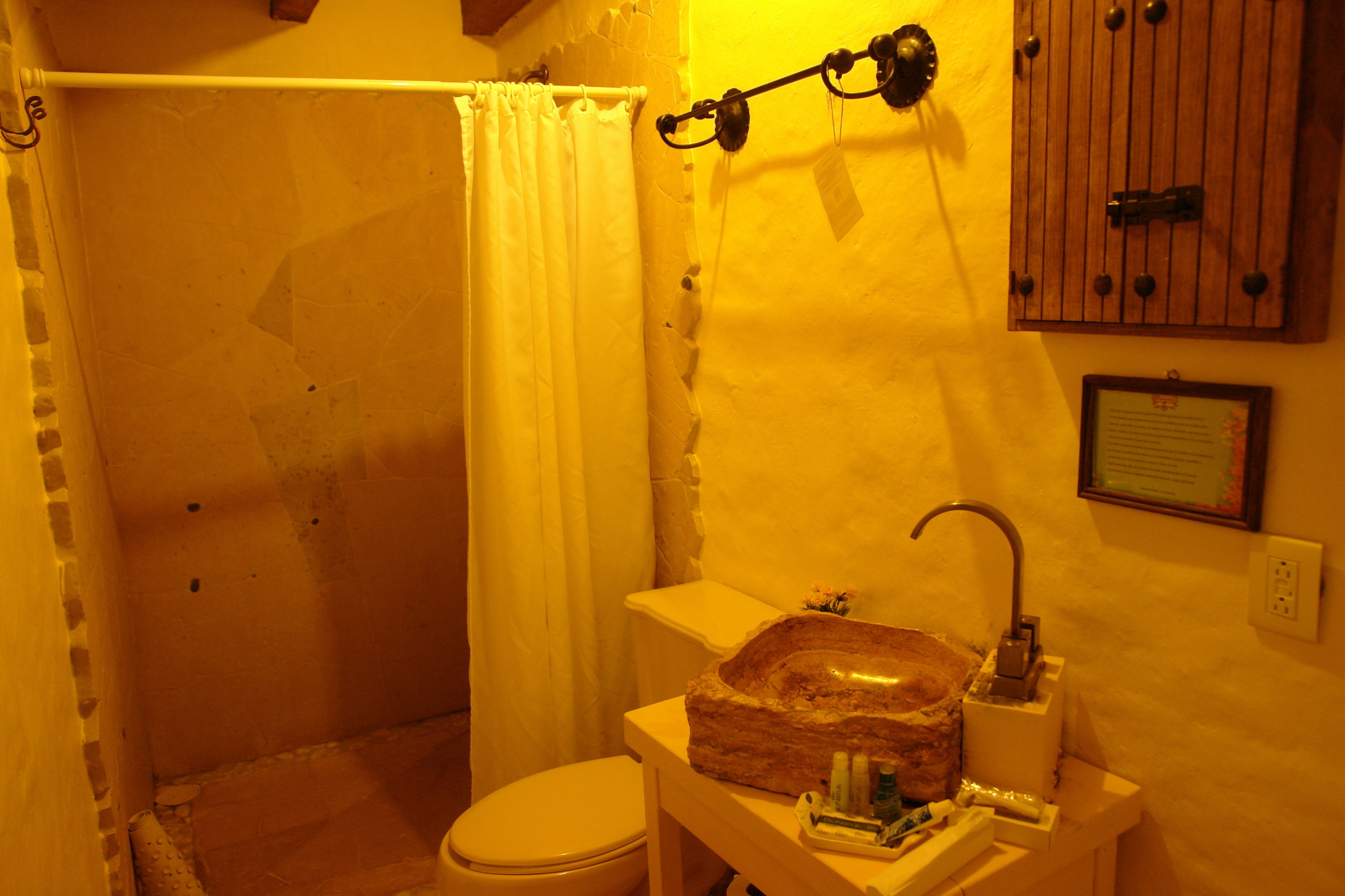 standard room, 1 king bed | bathroom | shower, free toiletries, hair dryer, bathrobes