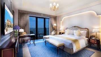 Royal Suite, Balcony | Minibar, in-room safe, desk, laptop workspace