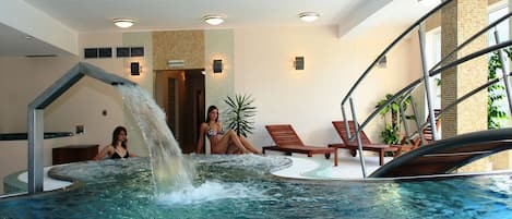 Indoor pool, seasonal outdoor pool