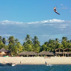 Na praia