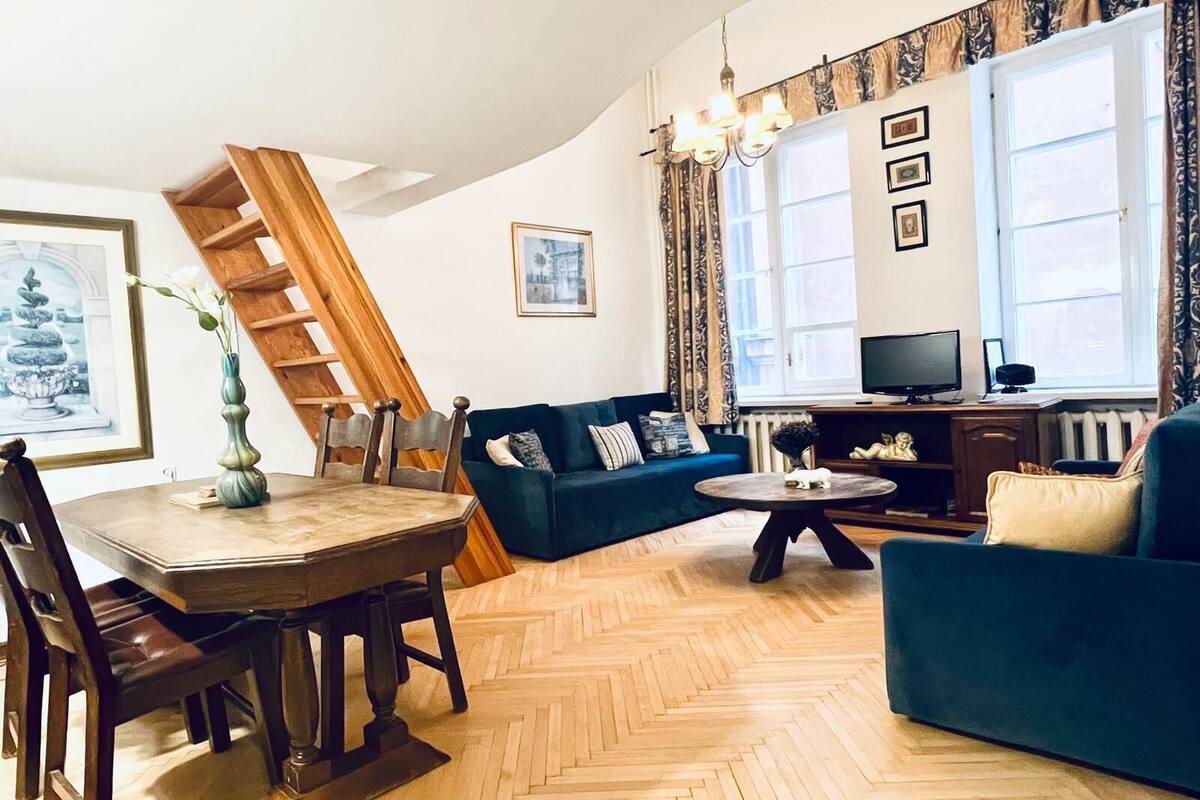Deluxe Apartment, 1 Bedroom (Swietojanska 7/1) | Seterika/papan seterika, katil bayi/kot (surcaj), Wi-fi percuma 