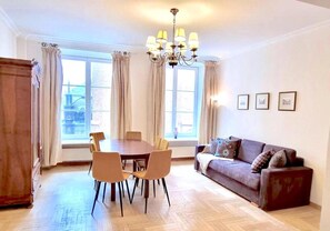 Apartment, 2 Bedrooms (Swietojanska 17) | Living area | TV - AAA STAY Castle Square Old Town (Warsaw)