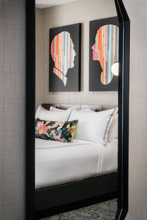 Premium bedding, down comforters, in-room safe, desk