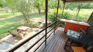 Romantisk stuga - 1 sovrum - pentry - trÀdgÄrd | Utsikt frÄn rummet