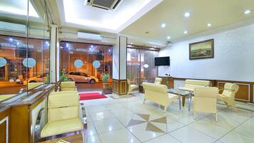 Sittområde i lobbyn