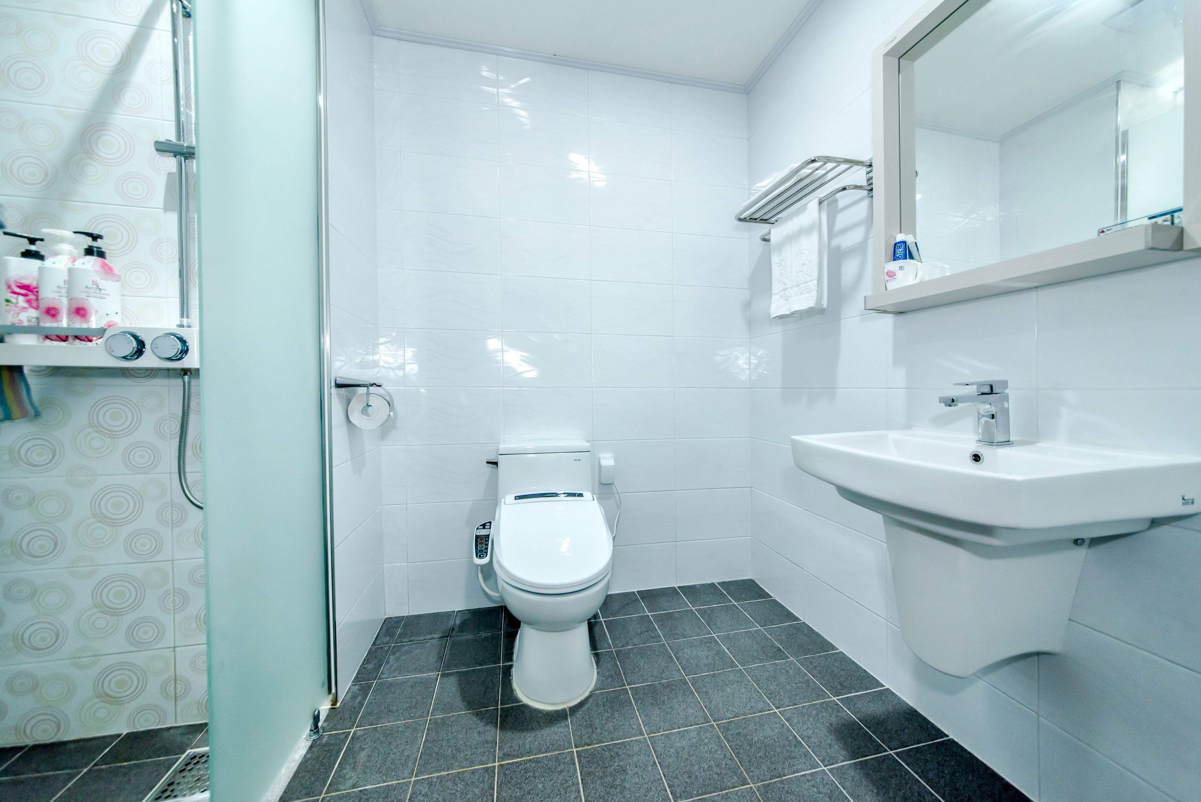 Twin Room | Bathroom | Shower, free toiletries, bidet
