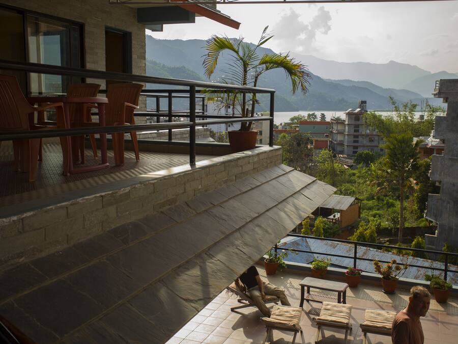 Blick von der Unterkunft