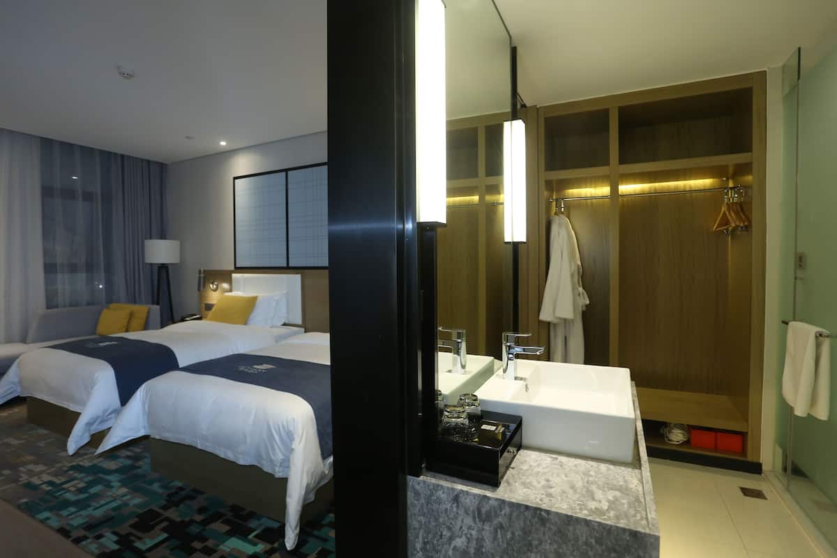 Business Twin Room (Mainland Chinese Citizen Only) | Desk, blackout drapes, iron/ironing board, free WiFi