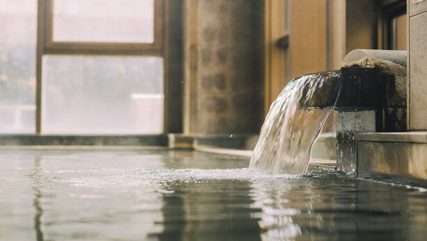 A water feature with a stream flowing into a reflective pool. - Hotel Blancvert Nasu (Nasu)