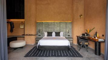 Ropa de cama de alta calidad y minibar