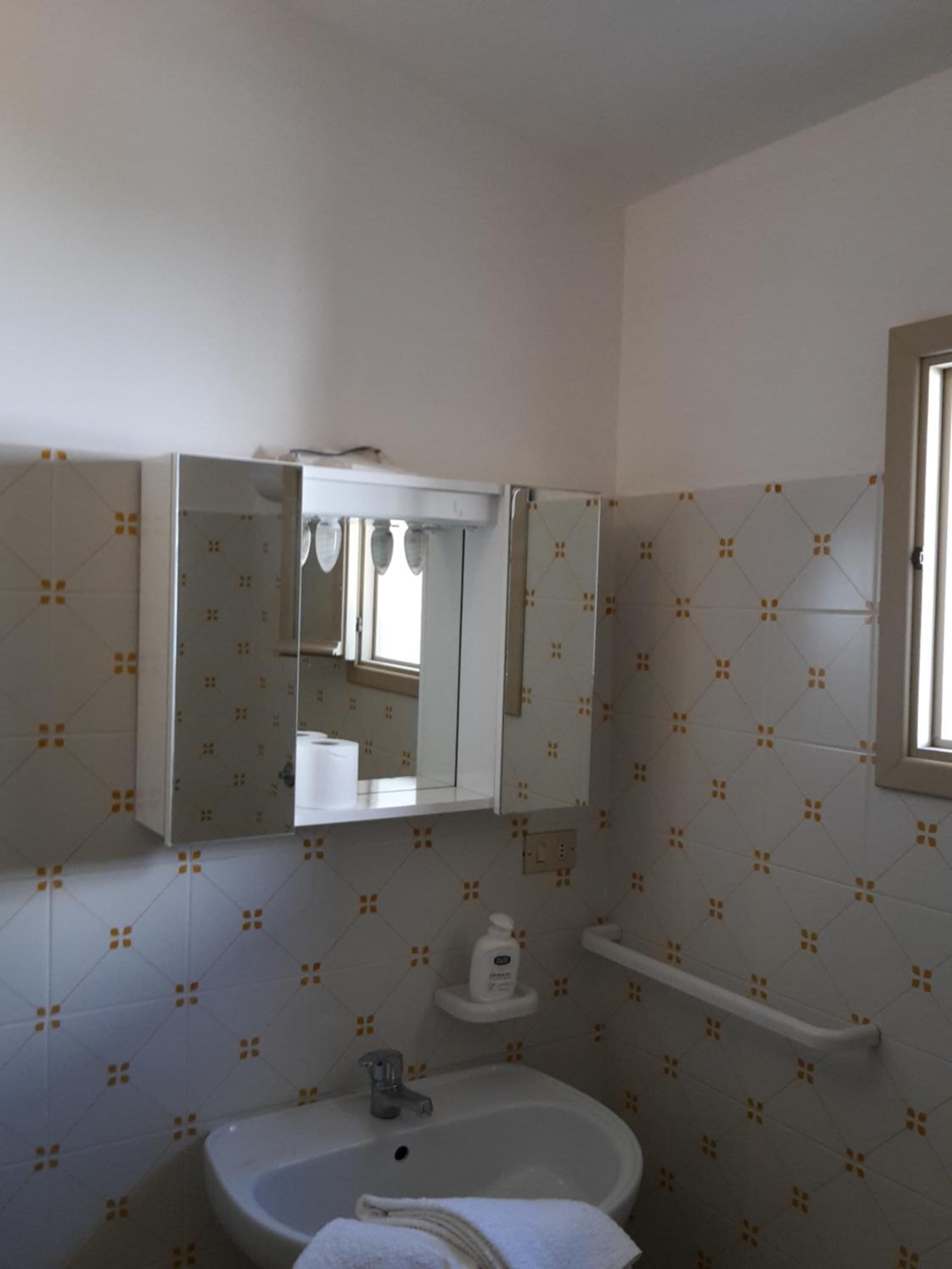 A bathroom with a sink, mirror, and toilet.