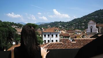 Panoramic-Doppelzimmer, 1 King-Bett, Balkon, Turm | Ausblick vom Zimmer