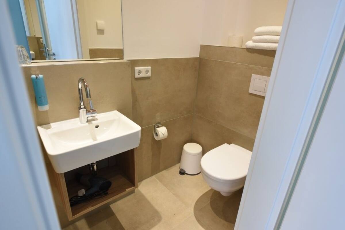 single room, city view | bathroom | shower, free toiletries, towels