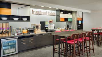 Free daily self-service breakfast