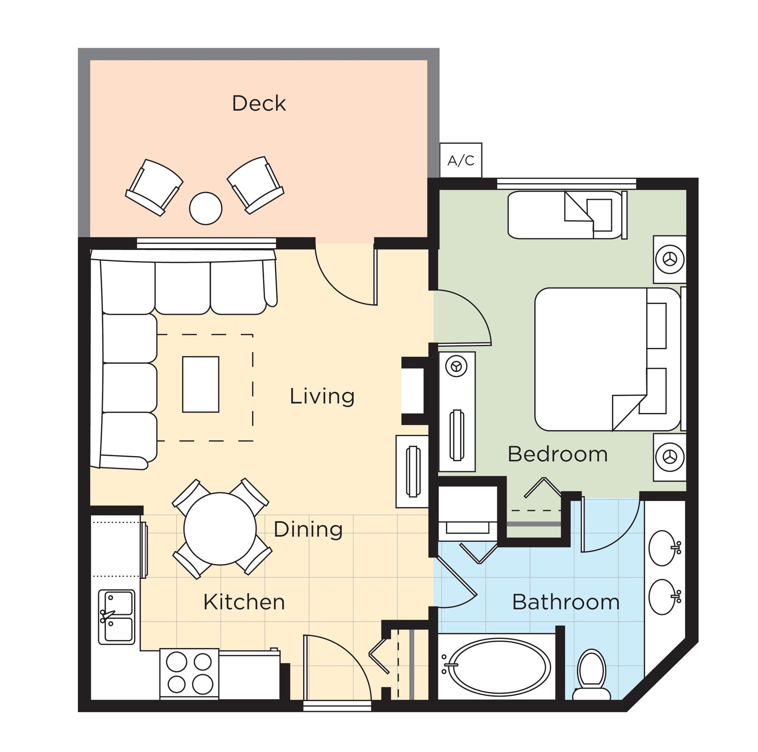 deluxe condo, 1 bedroom, kitchen | 2 bedrooms, iron/ironing board, wifi, bed sheets