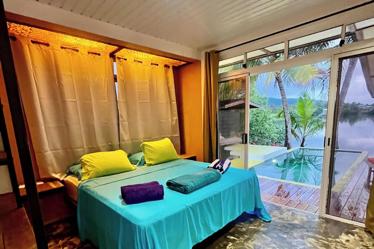 Villa Comfort - 3 sovrum - privat pool - utsikt mot lagunen | 2 sovrum, egyptiska bomullslakan och sängtillbehör av högsta kvalitet
