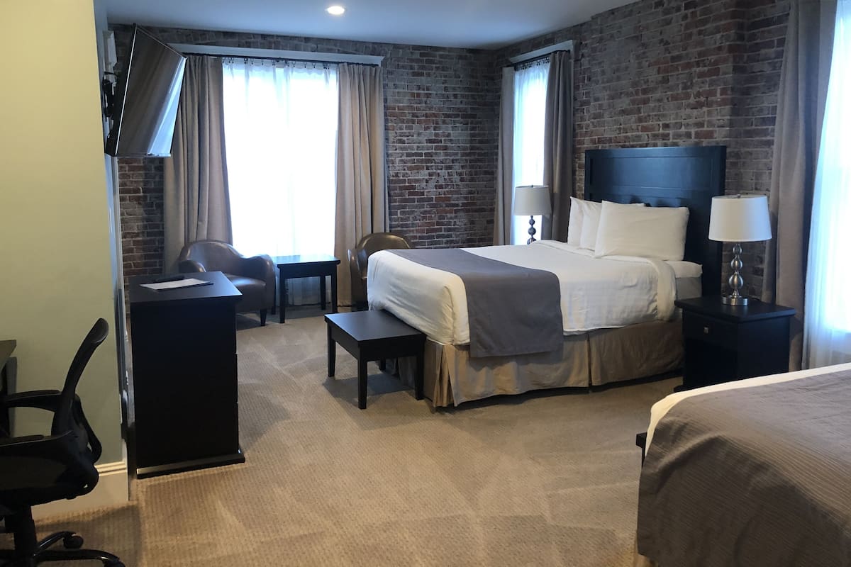 Standard Room, 2 Queen Beds | Desk, free rollaway beds, free WiFi, bed sheets