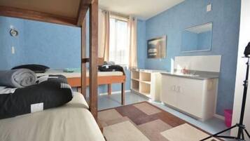 Desk, iron/ironing board (on request), WiFi (free), bed sheets