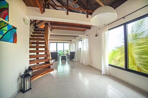 Deluxe Penthouse, 2 Bedrooms, Balcony, Ocean View | Living area - Keniza Beach Hotel (Tulum)