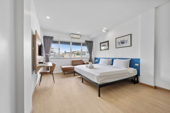 Deluxe dubbelrum | Värdeförvaringsskåp på rummet, mörkläggningsgardiner och ljudisolering