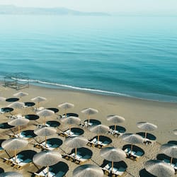 Private beach, free beach shuttle, sun loungers, beach umbrellas