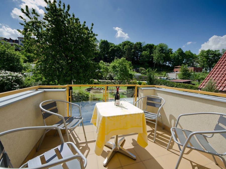 Family Apartment, 1 Bedroom, Balcony, Garden View (Kitchen) | Balcony
