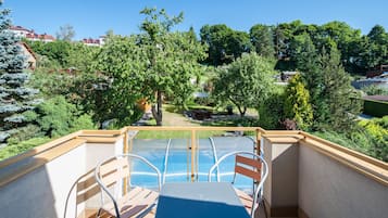 Family Apartment, 1 Bedroom, Balcony, Garden View (Kitchen) | Balcony